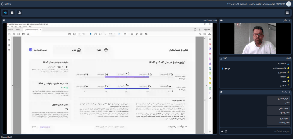 گزارش حقوق و دستمزد جاب ویژن 1404