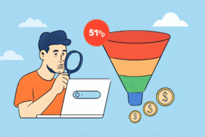 مدل AIDA در دیجیتال مارکتینگ- شخصی در حال تحقیق و تحلیل داده‌ها